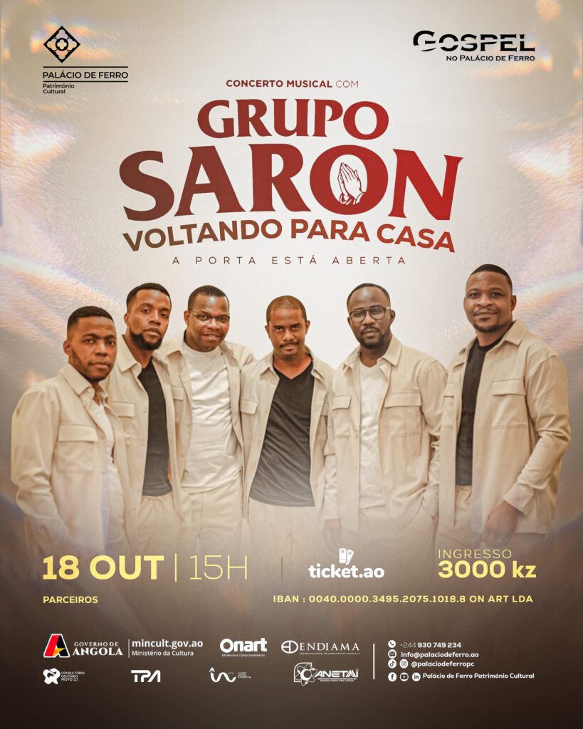 Grupo Saron apresenta concerto gospel no Palácio de Ferro a 18 de outubro